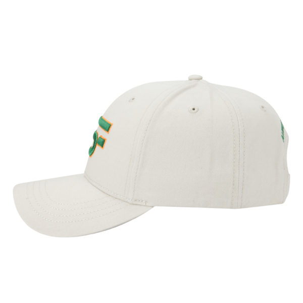 LSF Adjustable Hat – Stone - Green and Gold - Left View