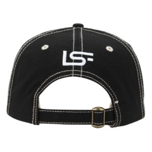LIVESEMPER FI Adjustable Hat with Contrasting Stitching - Black - Back View