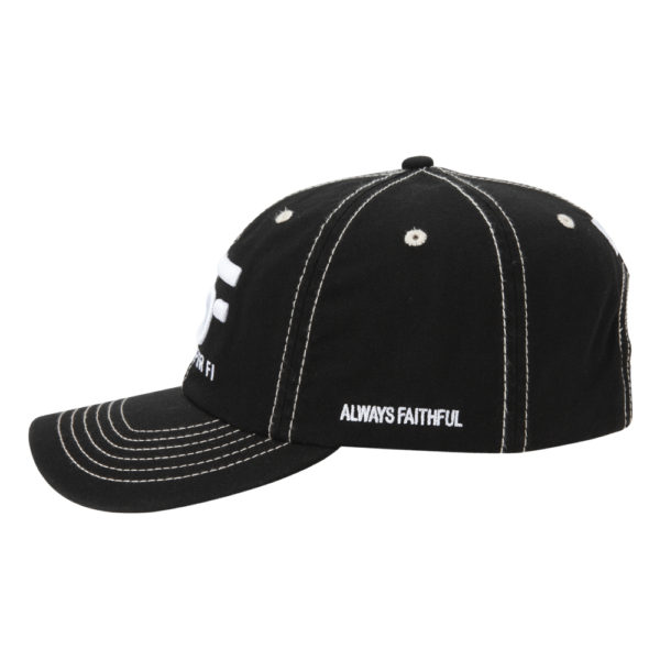 LIVESEMPER FI Adjustable Hat with Contrasting Stitching - Black - Side View