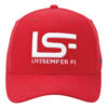 LIVESEMPER FI Adjustable Hat – Red - Front View