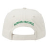 LSF Adjustable Hat – Stone - Green and White - Back View