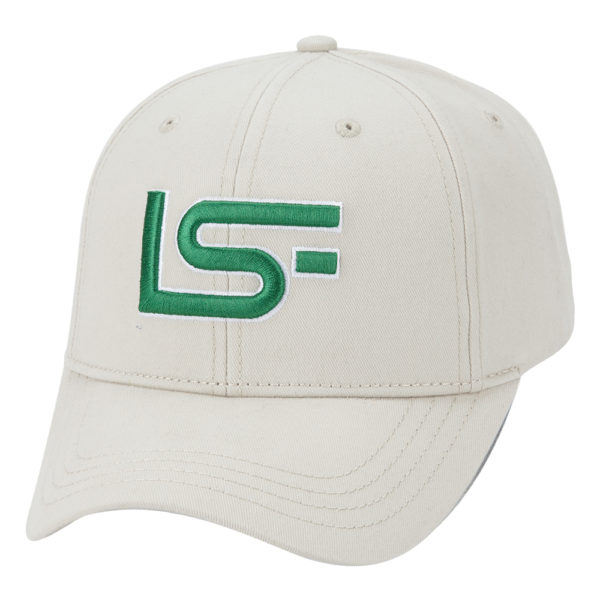 LSF Adjustable Hat – Stone - Green and White