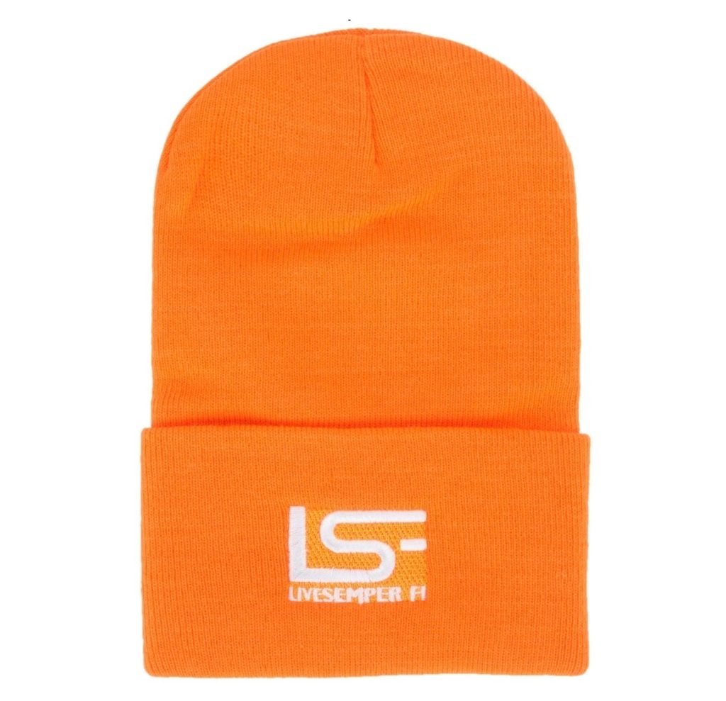 LIVESEMPER FI Cuffed Knit Hat – Flame Orange