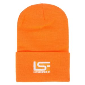 LIVESEMPER FI Cuffed Knit Hat – Flame Orange