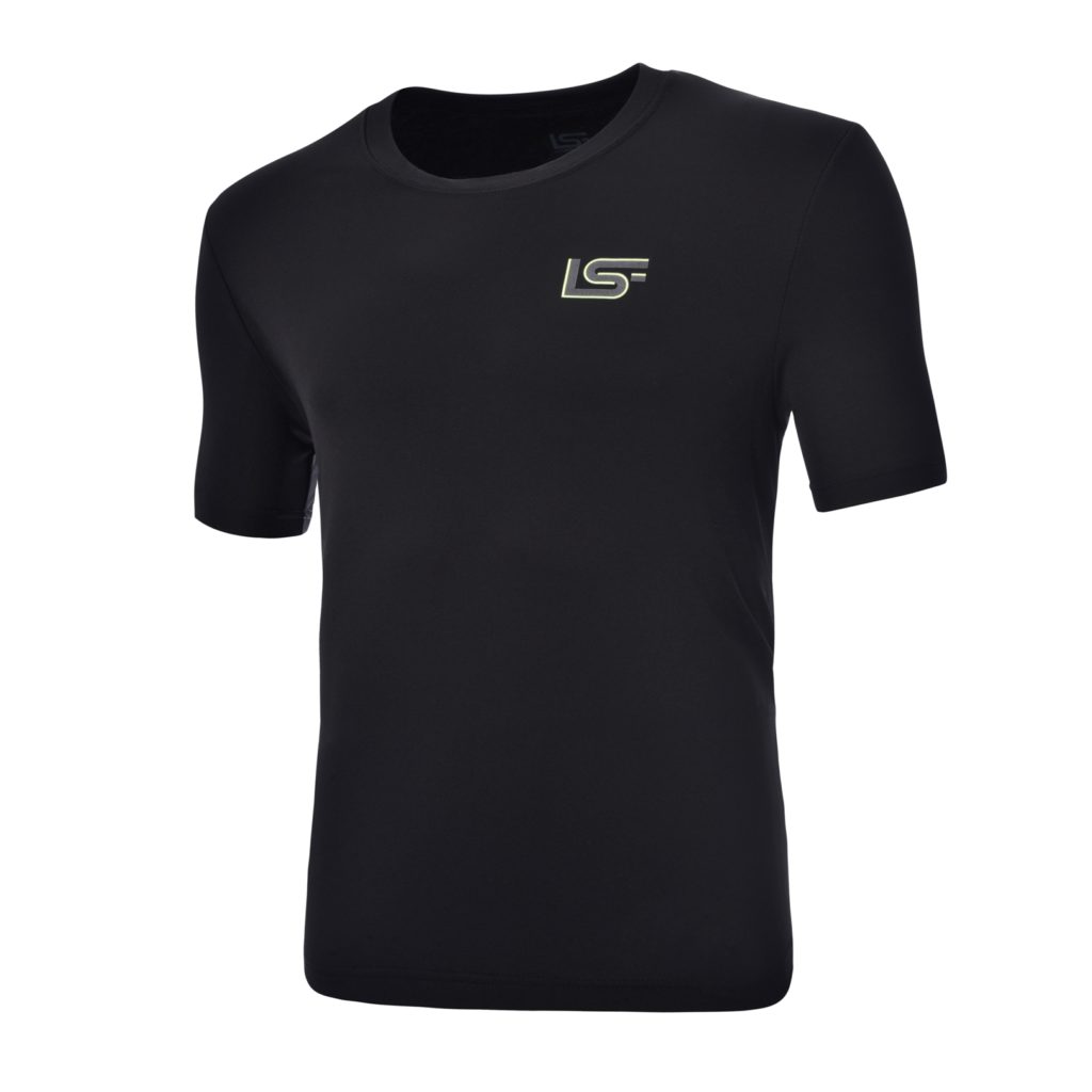 LSF Moisture Wicking Tee - Black and Gold