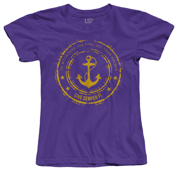 Anchor- T- Shirt- Purple